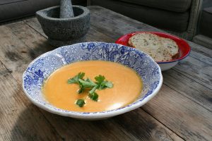 Exotische Kürbis Suppe