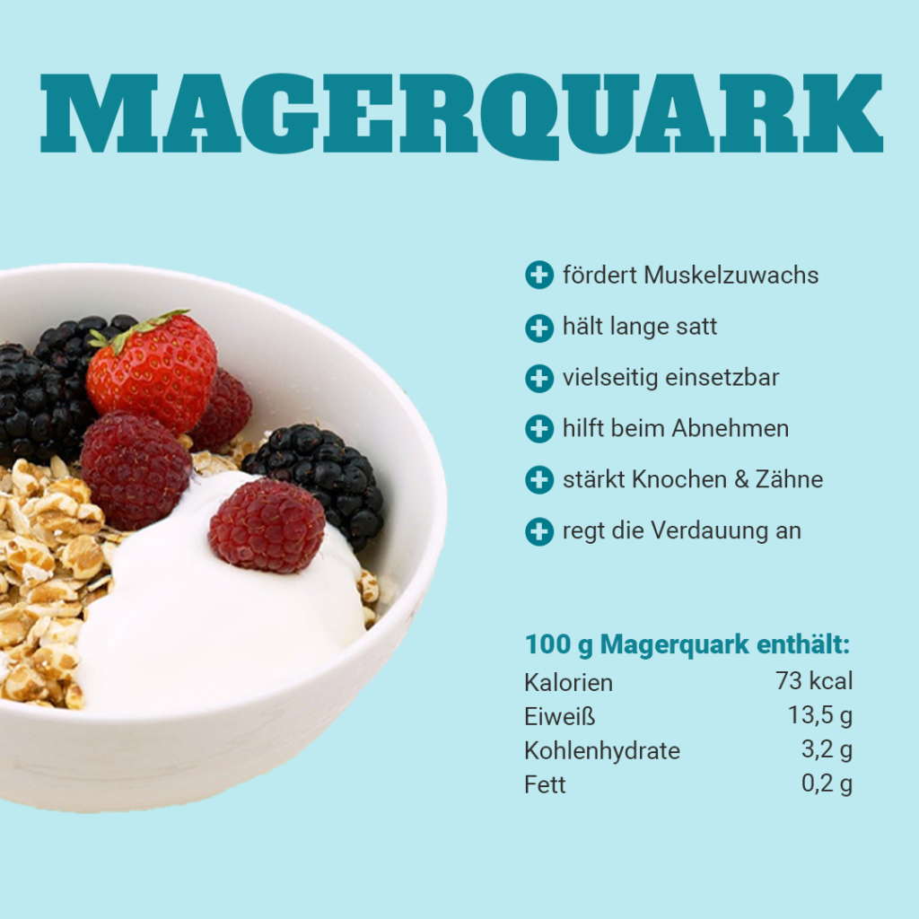 Magerquark ist es optimales Lebensmittel für den Muskelaufbau